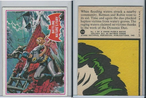 1966 Topps, Batman A Series, #23A Battling Nature's Fury