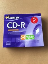 Memorex Recordable CD-R 5 Pack 52X 700MB 80min NEW