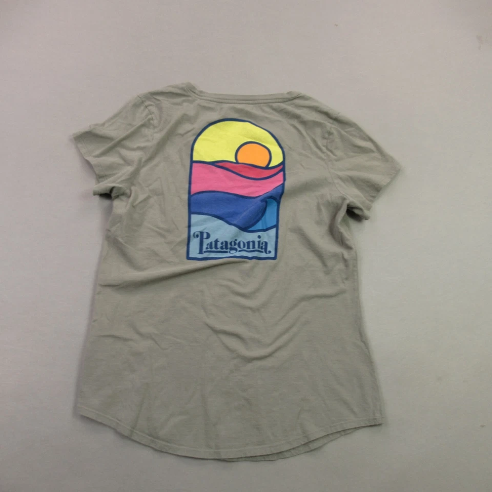 Camisa Patagonia Para Mujer XS Ligera Cuello en V Algodón Orgánico Elastizada Manga Corta Foto 4 de 4