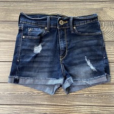 Denizen From Levis Girls Blue Jean Shorts High Rise Shortie
