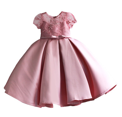Vestito Damigella Cerimonia Abito Bambina Rilievo Fiori Girl Party Dress  DGZF032 | eBay