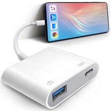 iOS14 Supported, USB OTG Adapter for iPhone 12/Mini/Pro to Connect Hubs, MIDI