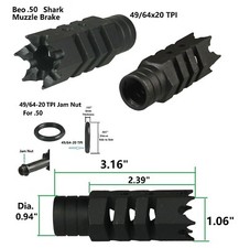 Steel Shark 49/64x20 TPI Tanker Muzzle Brake Compensator Beo 50