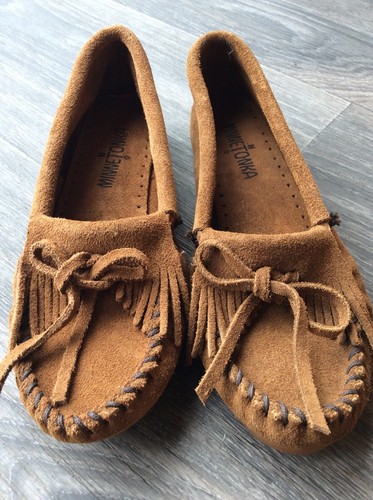 Minnetonka Hardsole Mocasines para mujer de Marrón Talla 6.5 eBay