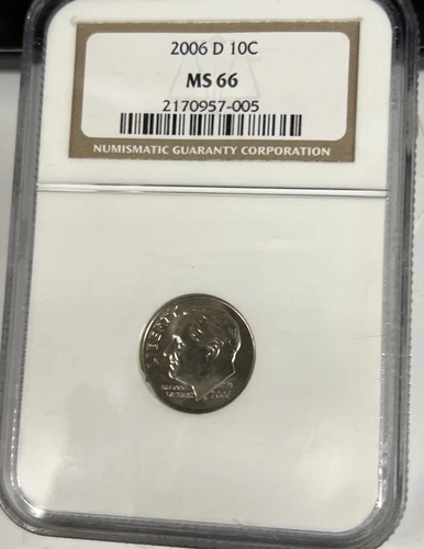 2006 D Rosevelt Dime NGC MS 66 