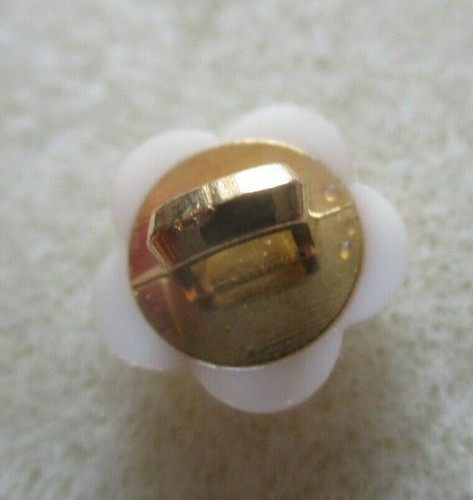 10 PIEZAS BOTONES DE VÁSTAGO DE RESINA DE FLOR CREMA DE 11 MM - COSTURA ARTESANAL DE BODA BEBÉ - Imagen 2 de 2