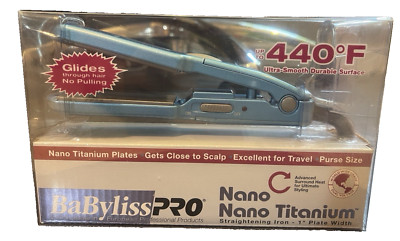 Babyliss Pro Nano Titanium 1/2'' Mini Straightening Ceramic Iron 110-220 Volts