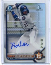 2022 Bowman Chrome Prospect Auto Refractor #CPA-RM Roilan Machandy #'d 040/499