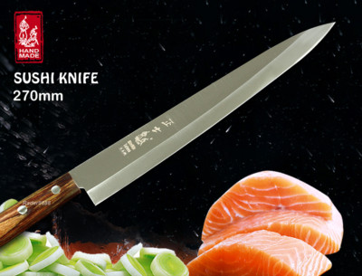 Handmade Chef's Sashimi Fillet Knife 10.6'' Single Bevel Slicer Cookware Cutlery