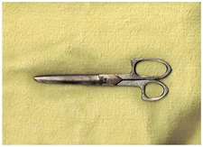 VINTAGE  EVERSHARP FORGED STEEL 8" SHEARS engraved handle