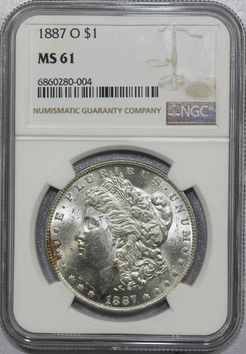 1887 O MORGAN SILVER DOLLAR MS61 NGC - BETTER DATE