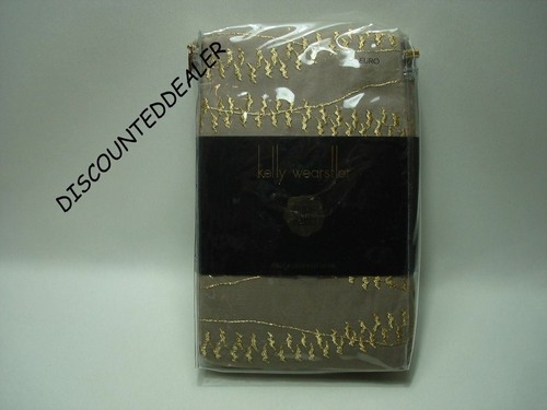 Kelly Wearstler FUSE SHADOW BLUFF EURO SHAM TAUPE GOLD EMBROIDERY NEW - Picture 2 of 7