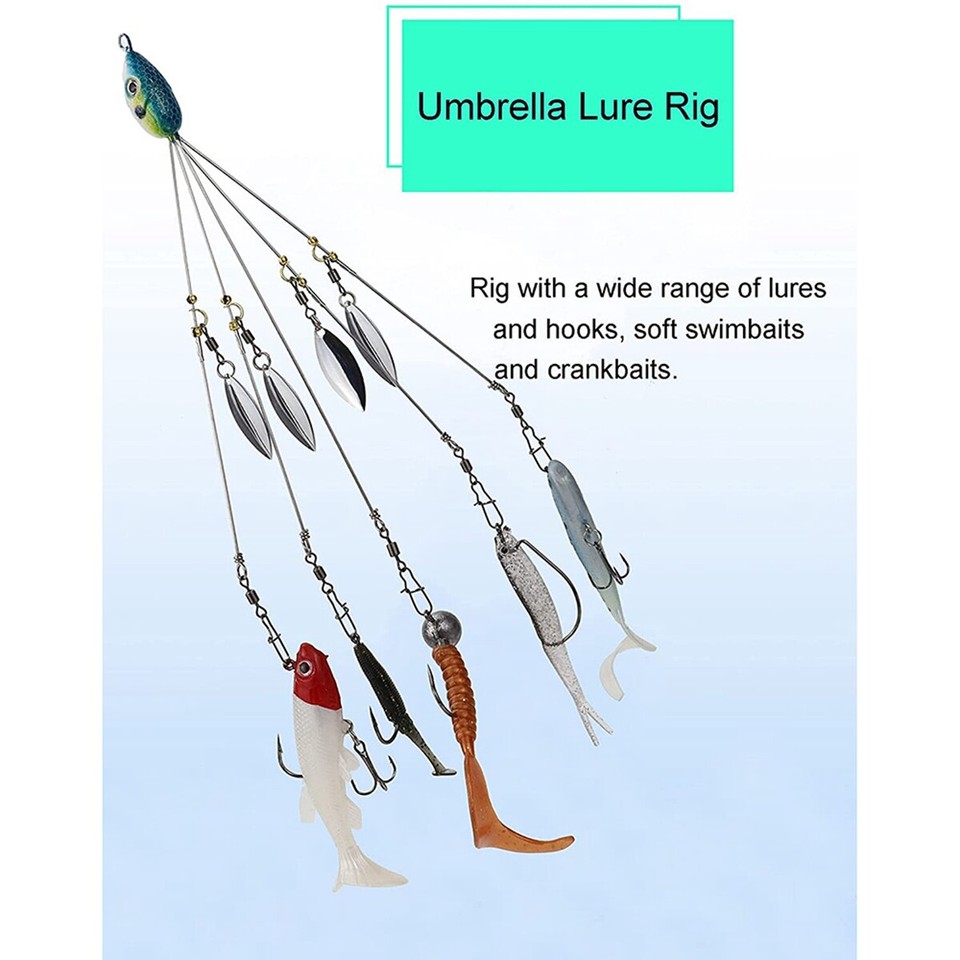 Umbrella Rigs for Bass Stripers Fishing, Freshwater Fishing5513 eBay