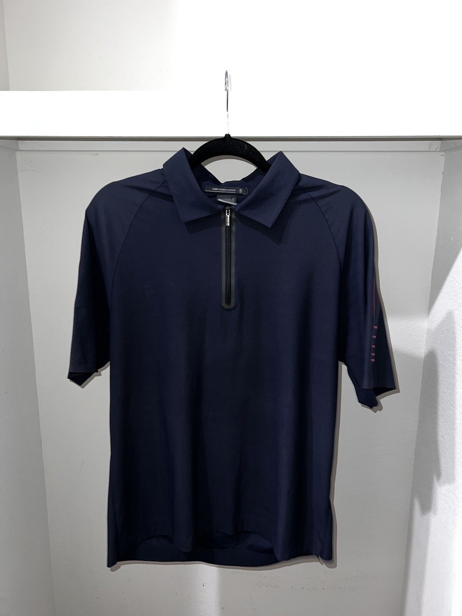 Tiger Woods Platinum Shirt Men Small Navy Golf Short Sleeve