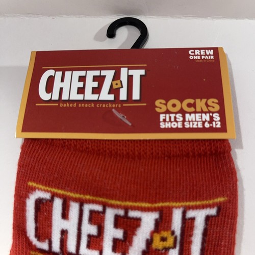 Queso * It Crackers Novedad Calcetines Crew Talla 6-12 Nuevos - Imagen 2 de 5