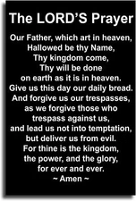 The Lord's Prayer Quotes Poster Our Father Prayer Poster Canvas Wall Decor