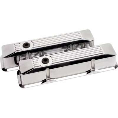 Billet Specialties Valve Cover SBC Ribbed Polished Tall Billet Specialties Valve Cover SBC Ribbed Polished Tall