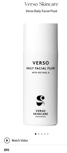 VERSO Daily Facial Fluid with Retinol 8 FULL SZ 1.7oz/50mL NEW SEALED BOX; $95 - Picture 12 of 20