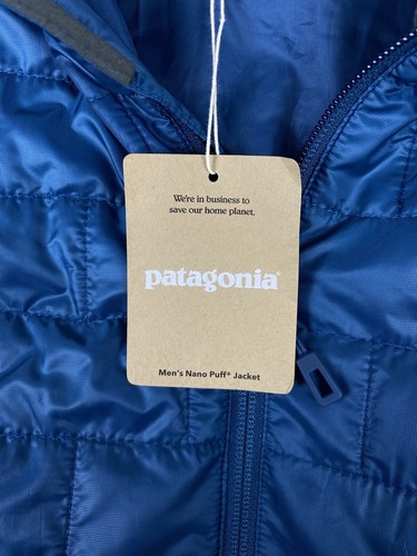 NWT Patagonia Nano Puff Jacket Mens Sz S Lagom Blue Full Zip Primaloft Quilted - Picture 3 of 7