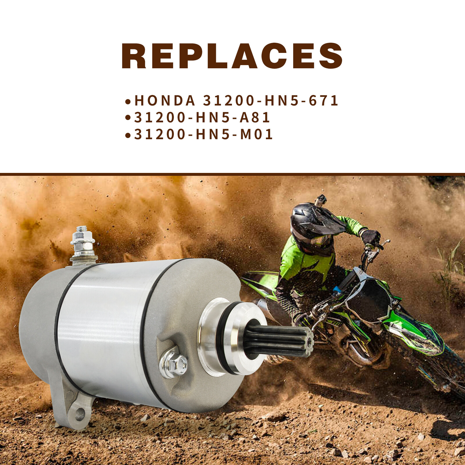 Starter For Honda Rancher 350 TRX350 ATV 2000-2006 31200-HN5-M01 Small Motor