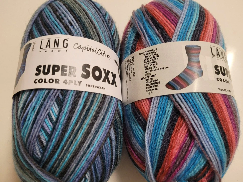 LANG SUPER SOXX COLOR Fingering weight sock yarn - Image 2 of 4