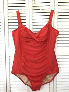 slimming draped one piece swimsuit
