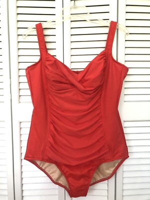 red slimming swimsuit