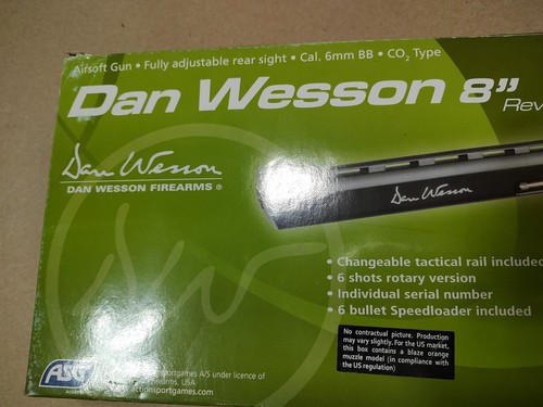 Dan Wesson 8" CO2 Airsoft Revolver, Grey .24, 6mm, Ships Next Day - Picture 11 of 15