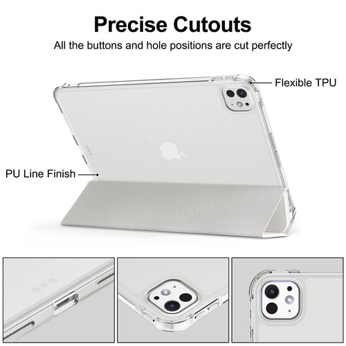 Case for iPad 7/8/9th 10.2 Air 4 5 6 Pro 11'' 13'' 2024 Smart Leather Flip Cover - Picture 57 of 87