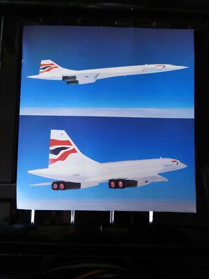 2 Postkarten British Airways Concorde Airline ausgestellt 
