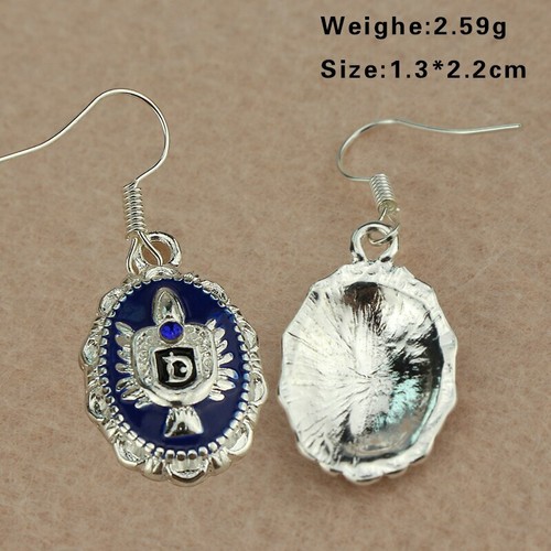The Vampire Diaries Elena / Caroline / Bella, Antique Silver Finish, Lapis, Drop - Picture 4 of 4
