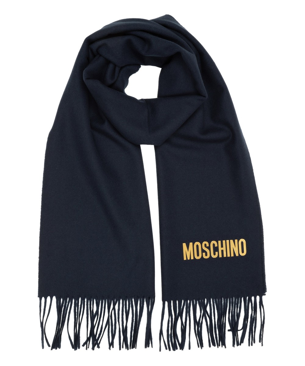 Moschino sciarpa donna 03211M2780013 blu Blue lana stola foulard