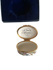 Vtg 1980's Halcyon Days Hinged Enamel Trinket Ring Gift Box 1985 Birthday Gift