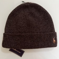 Polo Ralph Lauren 100% Merino Wool Knit Winter Cap Hat One Size C45
