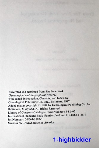 Genealogies of Long Island Families New York NY Biographical Record 2 Volume Set - Bild 6 von 16