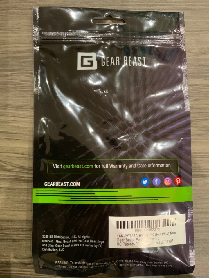 Two 2x GEAR BEAST Cell Phone Lanyard - Universal Neck Phone Holder w/Card Pocket - Image 2 of 2