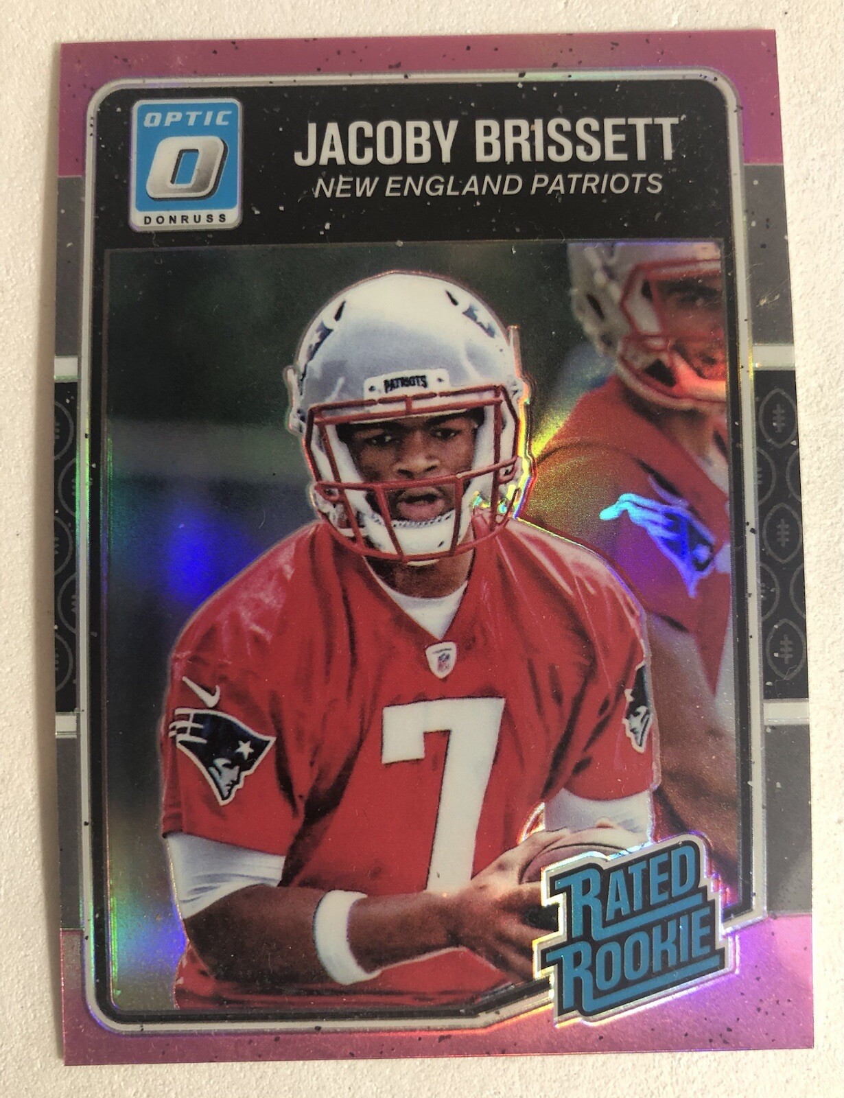 Jacoby Brissett RC 2016 Donruss Optic #170 Pink Holo Prizm Rated Rookie Card