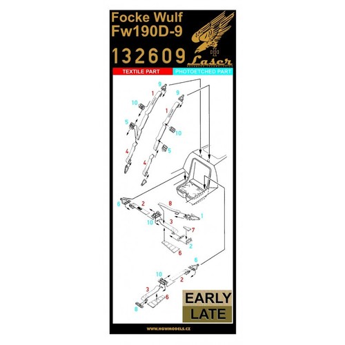 HGW 132609 1/32 Seatbelts for Focke-Wulf Fw 190D-9 pre-cut laser - Picture 2 of 3