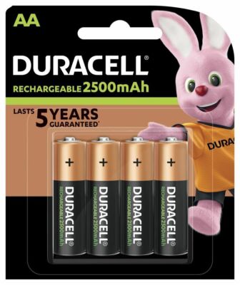 Duracell Power Akkus Accus AA Mignon 2500 mAh aufladbare Batterien NEU MHD 2035
