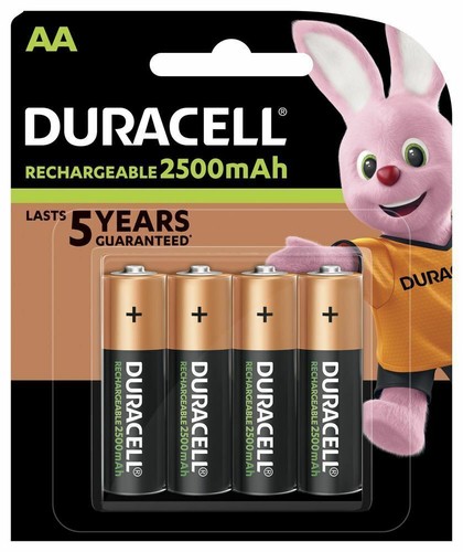 Duracell Power Akkus Accus AA Mignon 2500 mAh aufladbare Batterien NEU MHD 2027 - Afbeelding 1 van 7