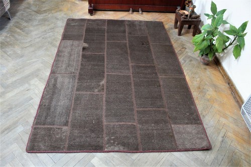 Handmade Patchwork rugs size : 4.56 x 6.75 foot - 206 x 139 cm - Picture 4 of 12
