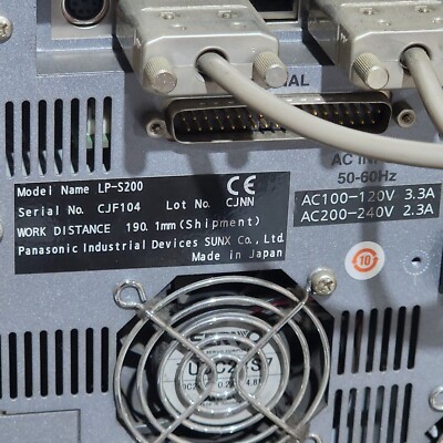 PANASONIC SUNX LP-S200 190.1mm LASER SET,LP-ADP40,WORKING AS PANASONIC SUNX LP-S200 190.1mm LASER SET,LP-ADP40,WORKING AS