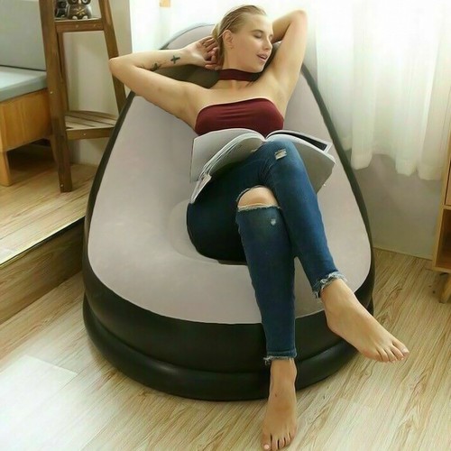 Jilong Aufblasbare Deluxe Liege Ottomane Couch Gaming Stuhl Fußhocker Sitz Luft - Bild 11 von 12