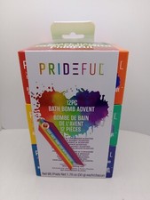 PRIDEFUL 12 Pc Rainbow Bath Bomb Gift Set Cruelty Free Gender Nonspecific