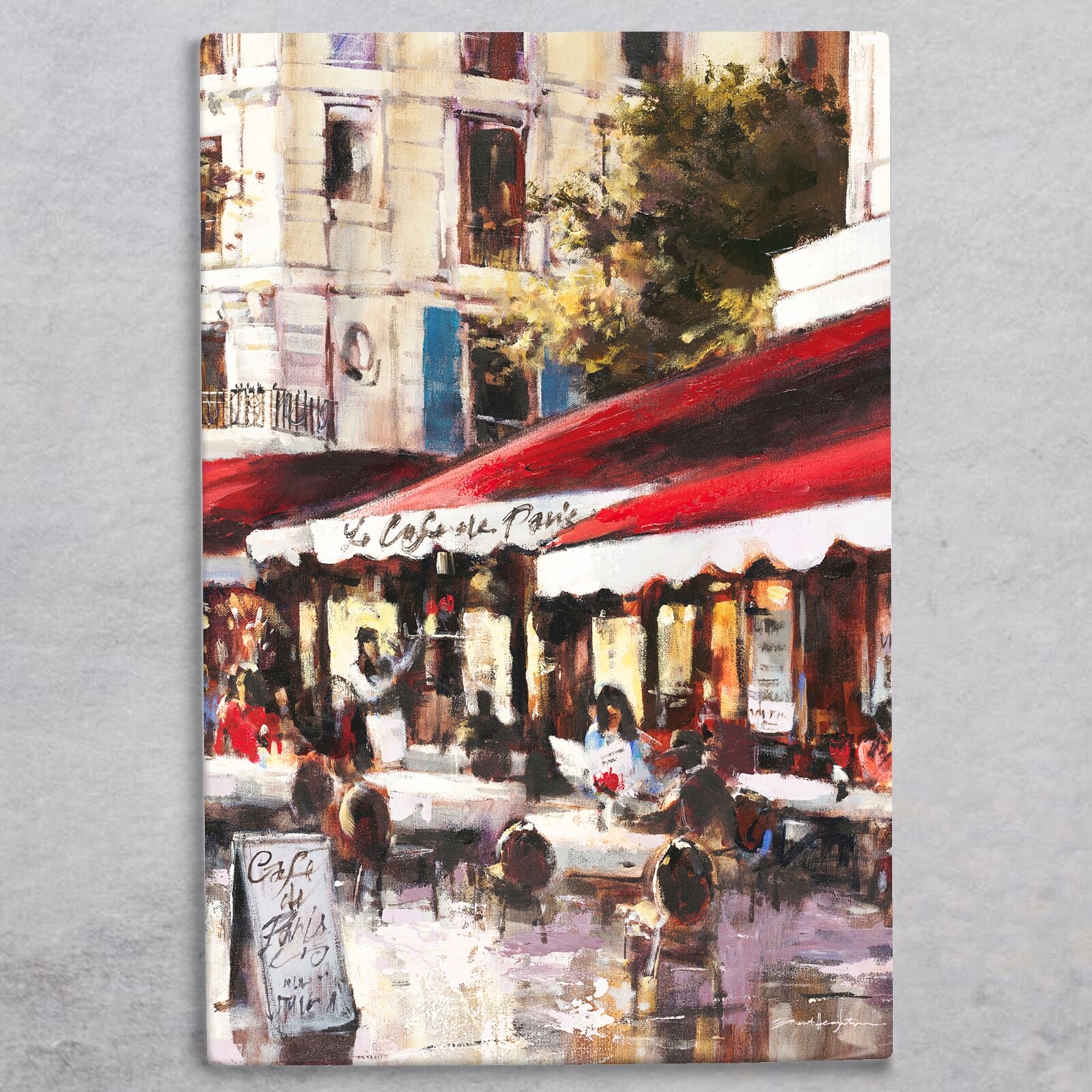 Ceramic Picture Tile Plaque ""Champs Elysees 2"" By Brent Heighton 30cm x 20cm