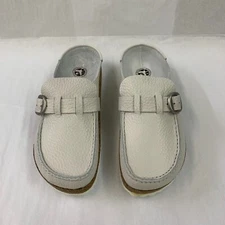 Birkenstock New w/ Box Buckley White Natural Leather Narrow Width Select Size