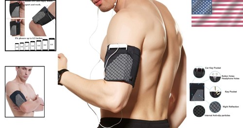 Comfortable Breathable Armband with Reflective Design - Perfect for All Phones - Picture 2 of 8