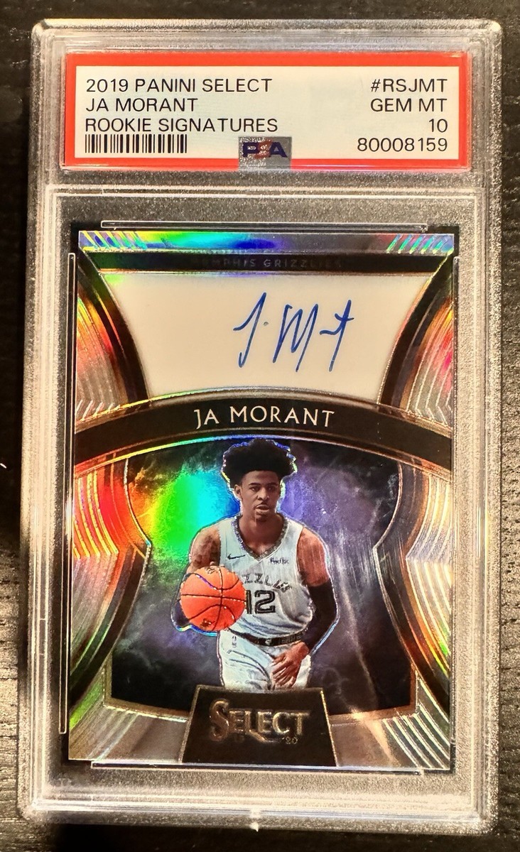 2019-20 Panini Select Silver Prizm Ja Morant RC Rookie AUTO 2019-20 Panini Select Silver Prizm Ja Morant RC Rookie AUTO