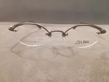 Jean Paul Gaultier JPG Vintage Half Rim Eyeglasses TITANIUM 55-0050 Brown 50-19