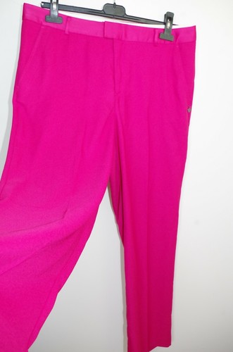 MAISON SCOTCH&SODA sz XL TROUSERS SOLID PANTS WIDE LEG FUCHSIA FORMAL PLEATED - Picture 2 of 10